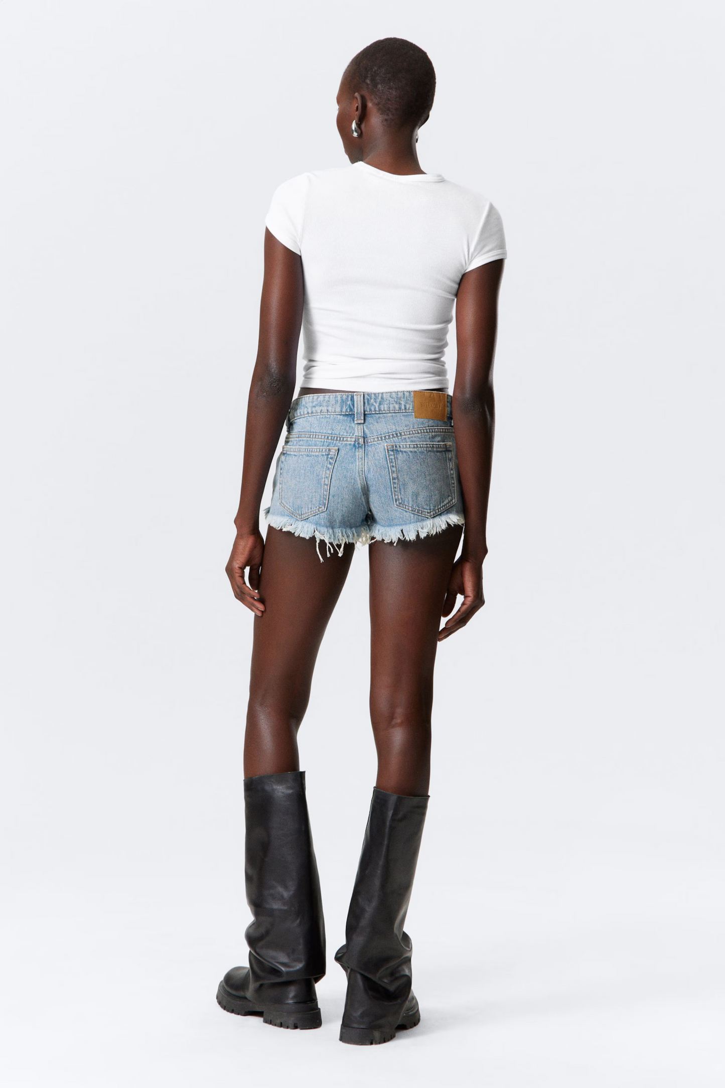 Low Rise Denim Shorts