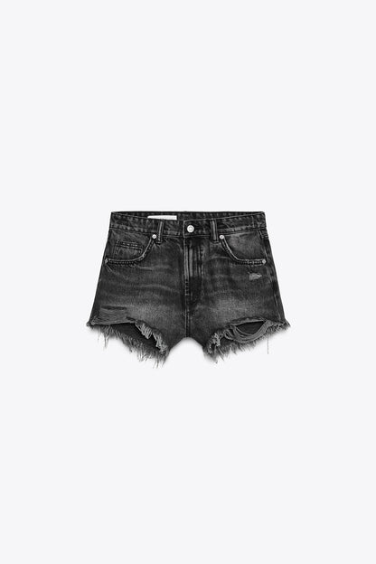 Low Rise Denim Shorts