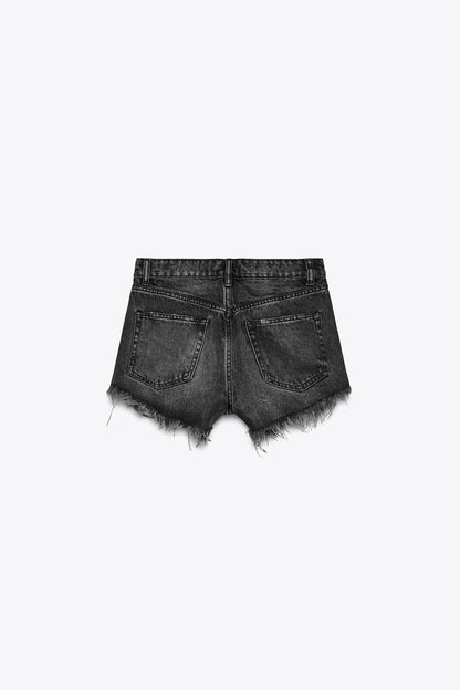 Low Rise Denim Shorts