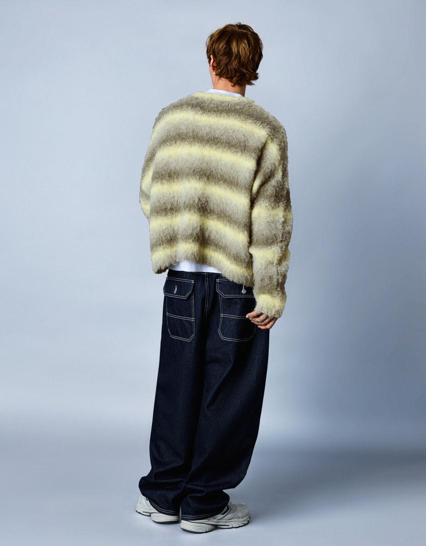 Cloudstripe Fuzzy Sweater
