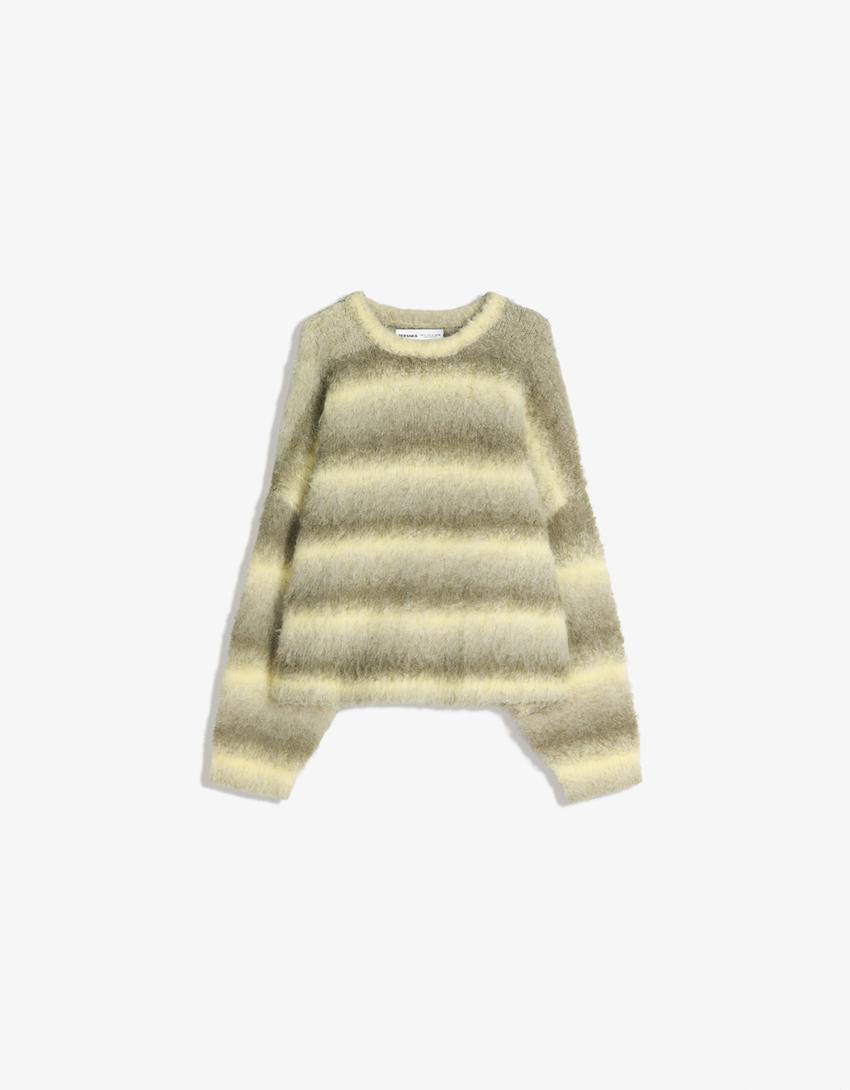 Cloudstripe Fuzzy Sweater