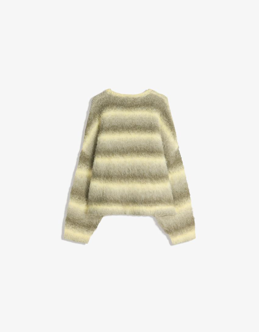 Cloudstripe Fuzzy Sweater